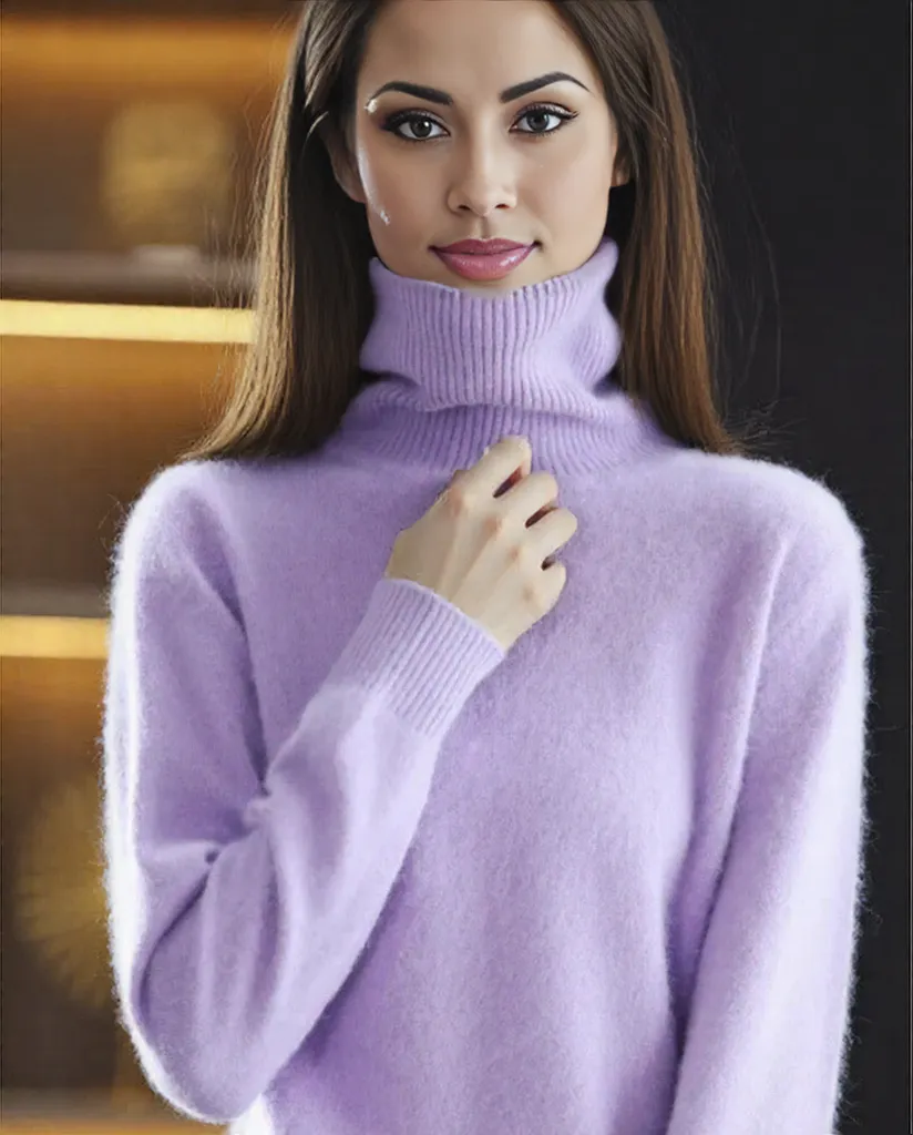 Lola | Women's Cashmere High Neck Sweater