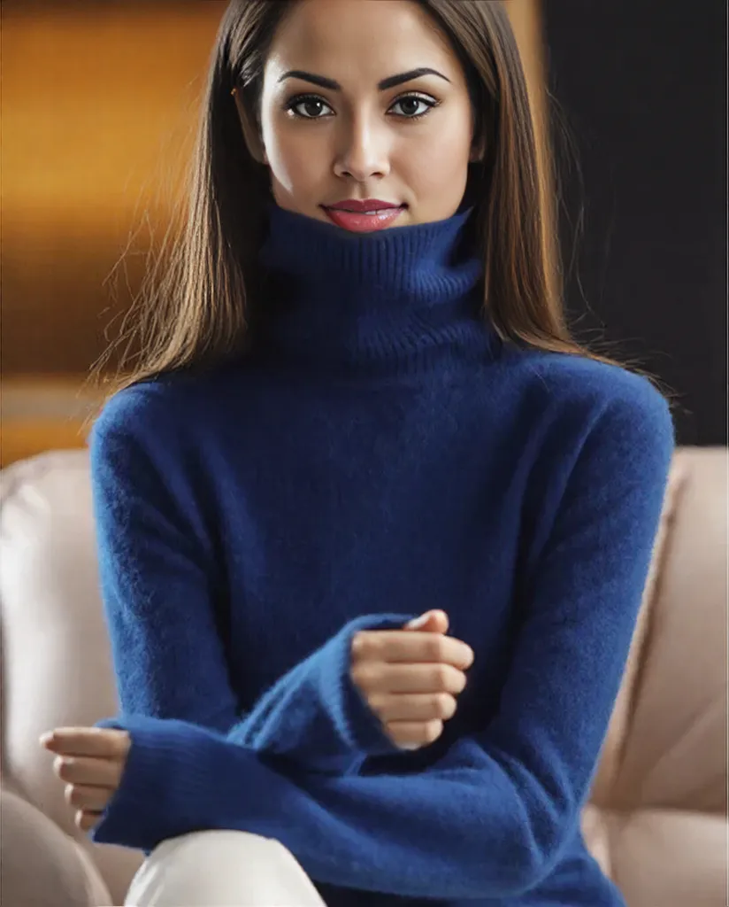 Lola | Women's Cashmere High Neck Sweater