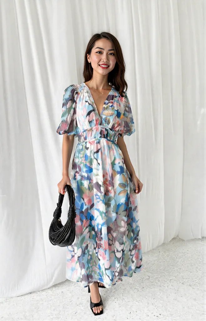 Luna | Elegant Floral Dress for Timeless Charm