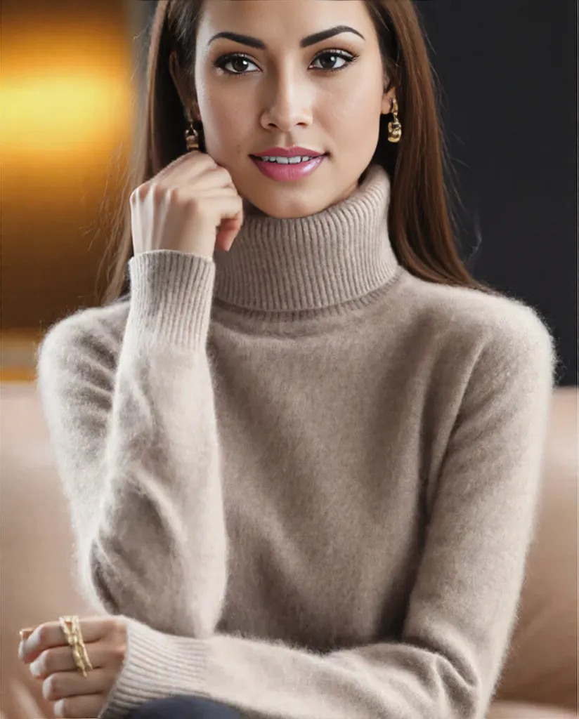 Lola | Women's Cashmere High Neck Sweater