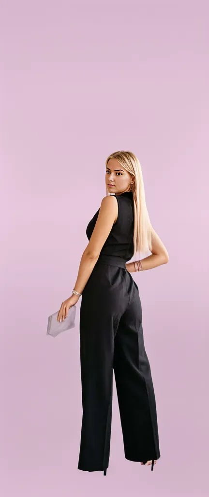 Chic Black and White Women's Jumpsuit