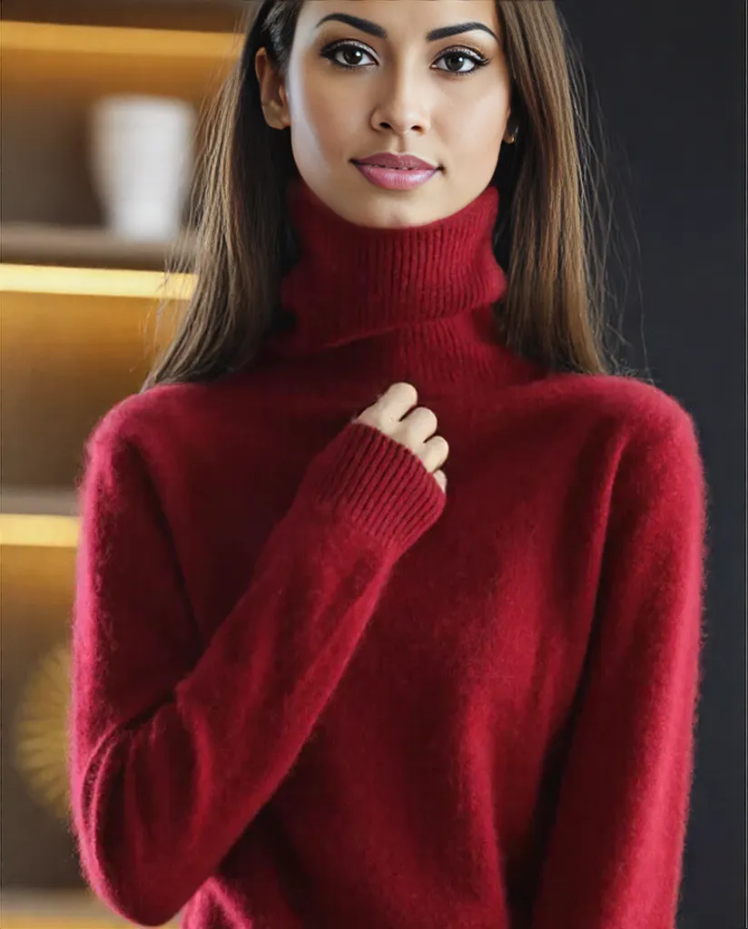 Lola | Women's Cashmere High Neck Sweater