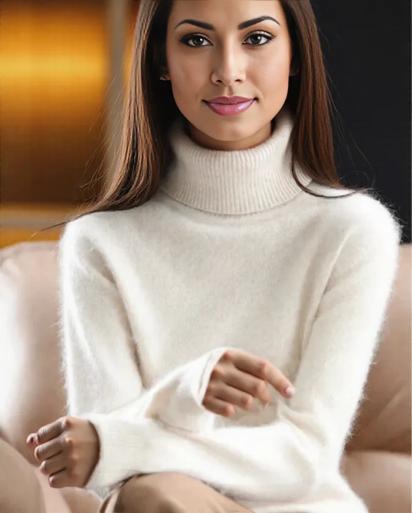 Lola | Women's Cashmere High Neck Sweater