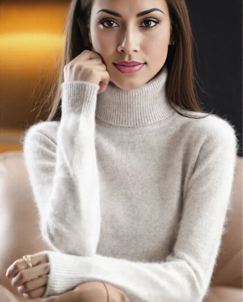 Lola | Women's Cashmere High Neck Sweater