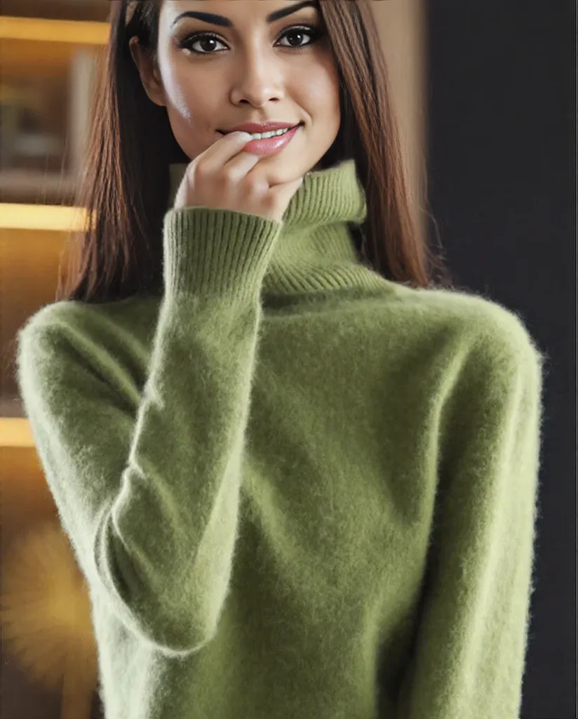 Lola | Women's Cashmere High Neck Sweater