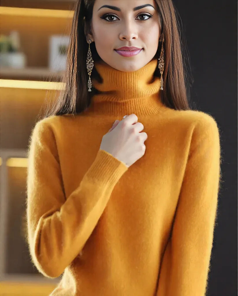 Lola | Women's Cashmere High Neck Sweater