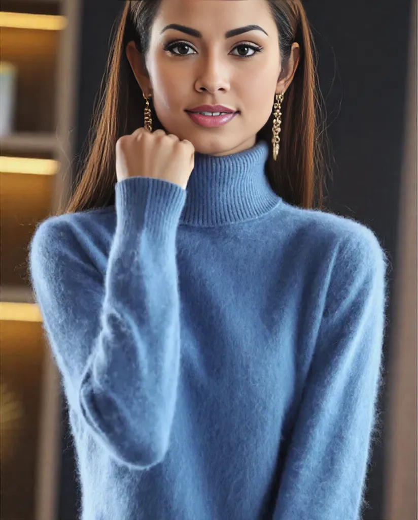 Lola | Women's Cashmere High Neck Sweater