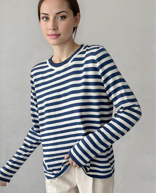 Sabrina | Effortlessly Stylish Striped Long Sleeve Top