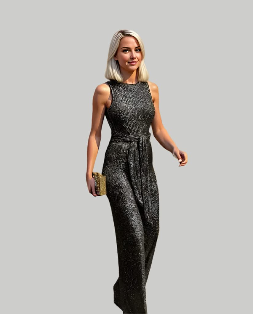 Jennifer | Sparkling Glitter Jumpsuit - Dazzle and Shine