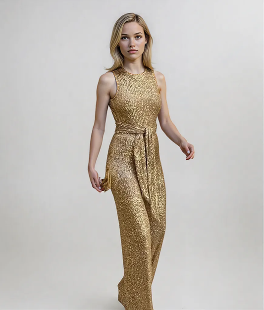 Jennifer | Sparkling Glitter Jumpsuit - Dazzle and Shine