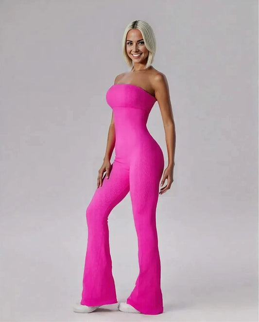 Strapless Shapewear Bodysuit for Women – Slim Fit Yoga Jumpsuit with Stretchy Fabric for Gym and Casual Wear-1