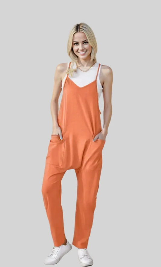 Womens Black Jumpsuit - Stylish Long Overall Romper with Adjustable Straps for Summer-4