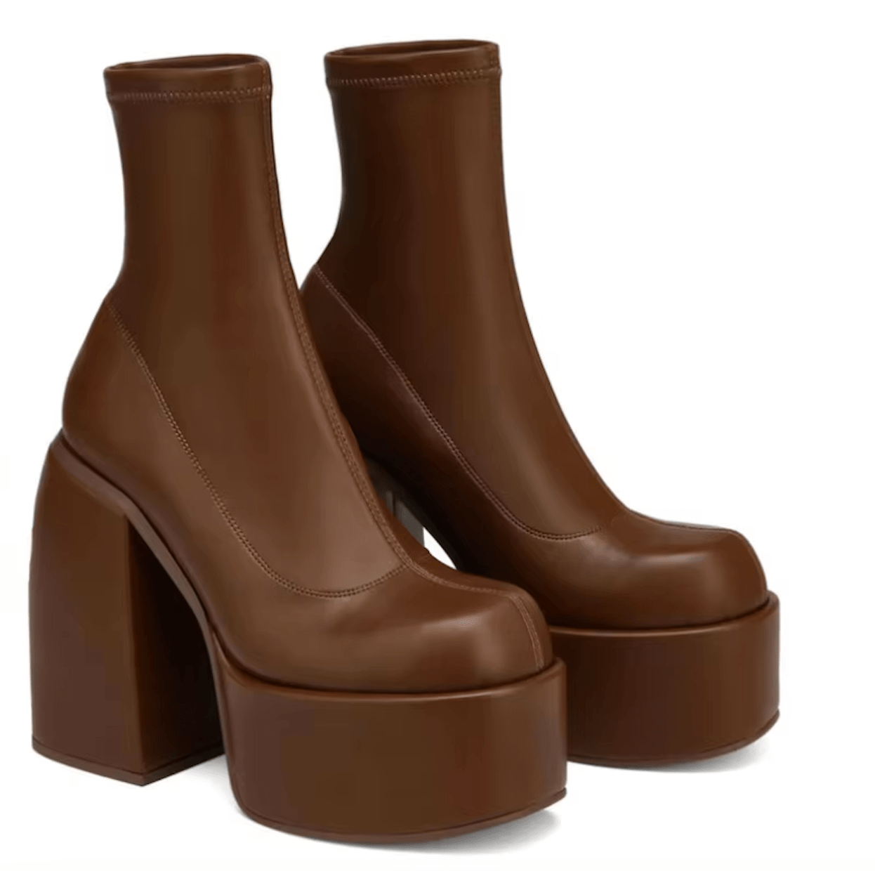 Chic and Cozy PU Leather High-Heeled Boots for Women