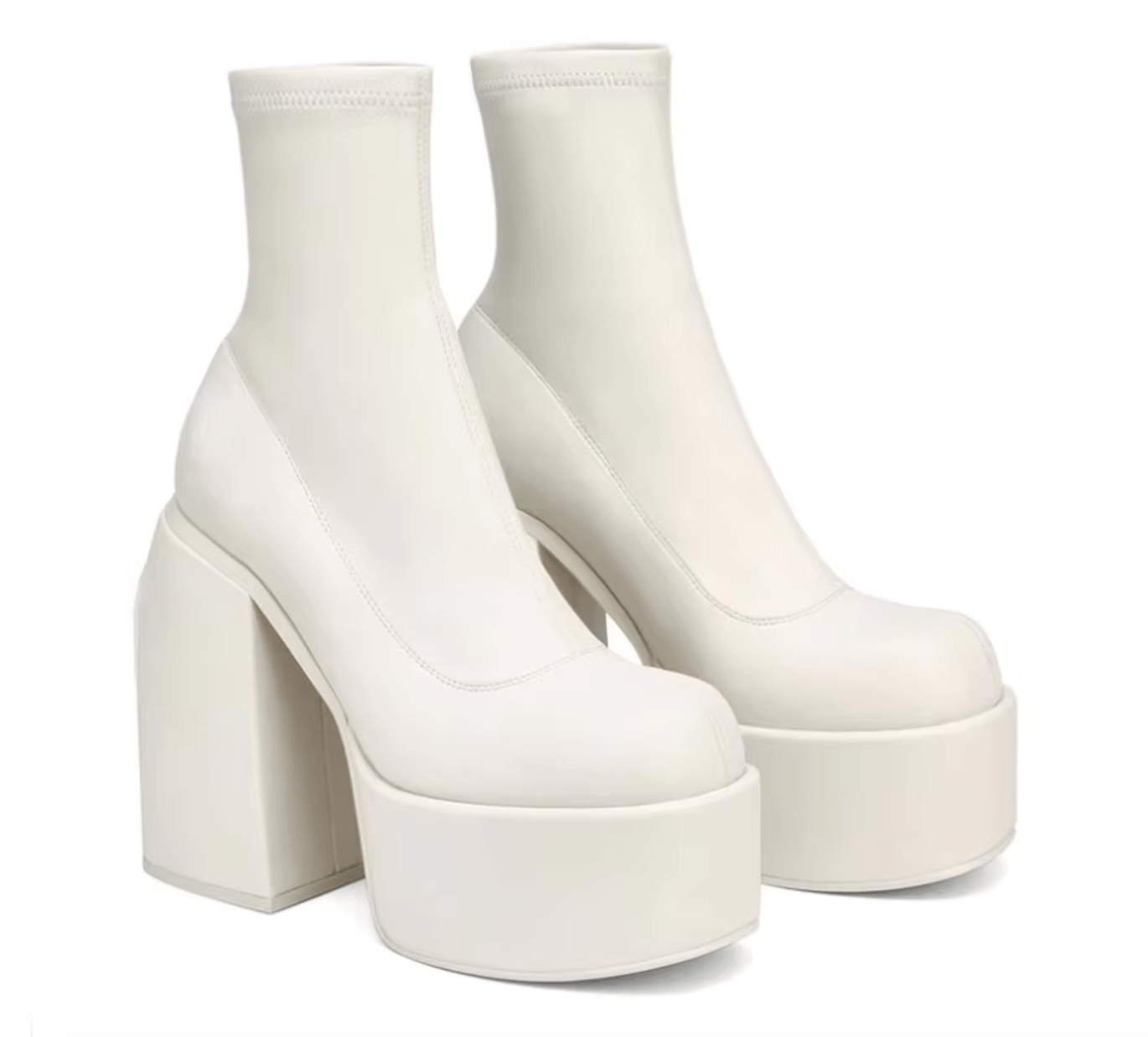 Chic and Cozy PU Leather High-Heeled Boots for Women