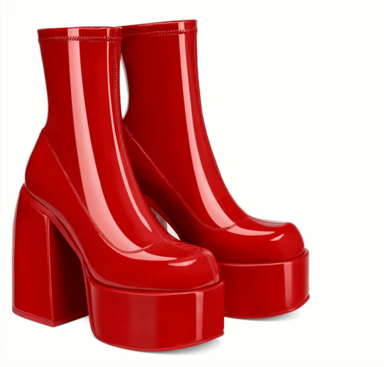 Chic and Cozy PU Leather High-Heeled Boots for Women