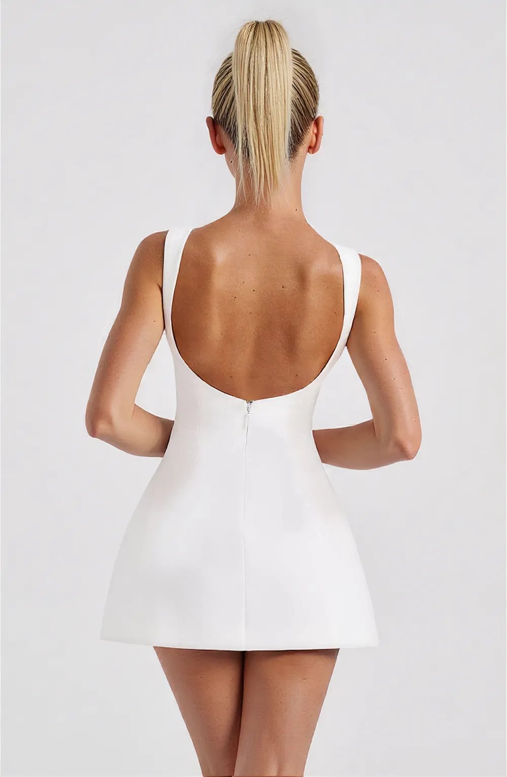 Evangeline Backless A-Line Mini Dress